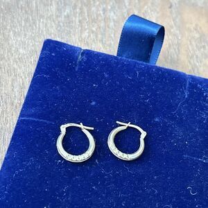 Sterling silver gold vermil hoop earrings